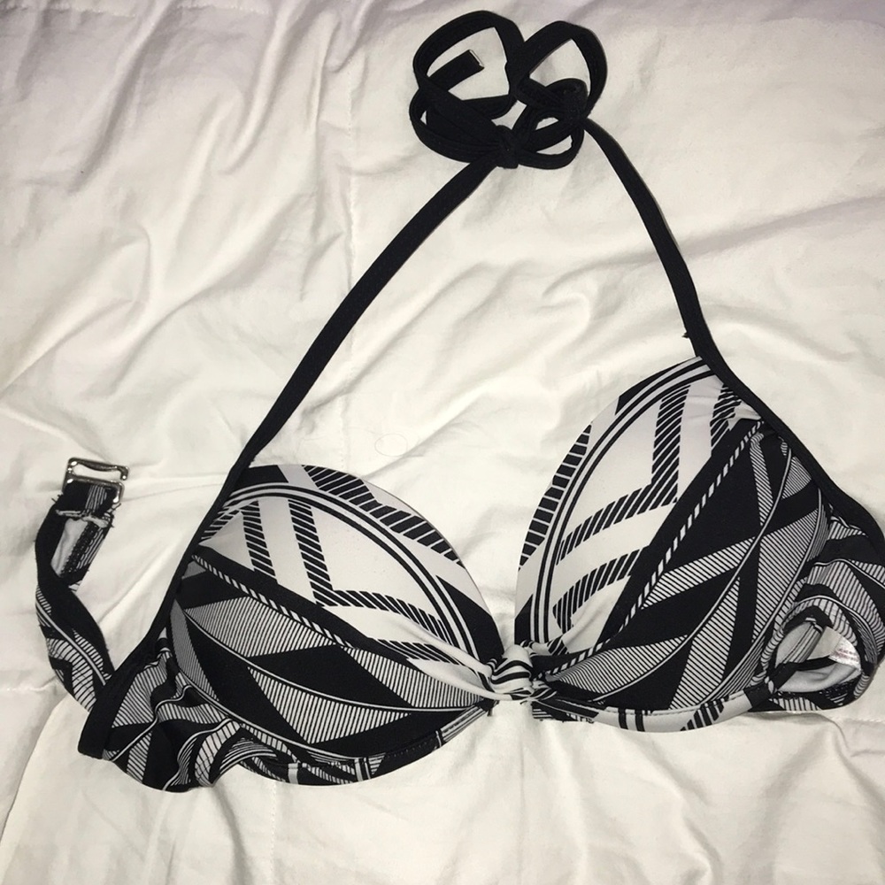 patterned bikini top
